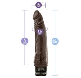 Dr. Skin 8.5in Cock Vibe 7 Dildo Chocolate Brown, Blush Dr. Skin 8.5in Cock Vibe 7 Dildo Chocolate Brown, Blush