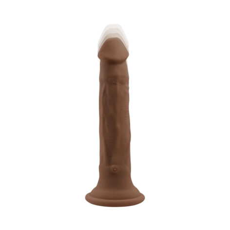 In Thrust We Trust Dildo 9.5in Thrusting w/Suction Cup Brown