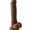 Selopa Dildo 6.5in Natural Feel w/Balls Brown, Evolved