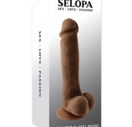 Selopa Dildo 6.5in Natural Feel w/Balls Brown, Evolved