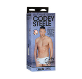 Codey Steele Dildo 8in UltraSkyn w/Balls Vanilla, Doc Johnson