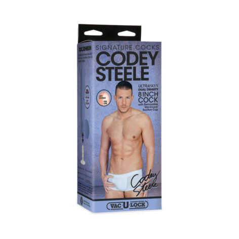 Codey Steele Dildo 8in UltraSkyn w/Balls Vanilla, Doc Johnson