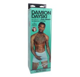 Damion Dayski Dildo 12" UltraSkyn w/Balls Black, Doc Johnson