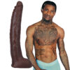 Damion Dayski Dildo 12in w/Balls Chocolate Black, Doc Johnson