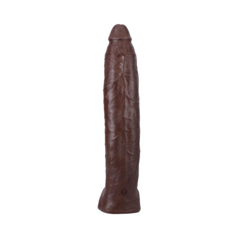 Damion Dayski Dildo 12in w/Balls Chocolate Black, Doc Johnson