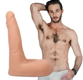 Lucas Frost Dildo 7in UltraSkyn w/Balls Vanilla, Doc Johnson