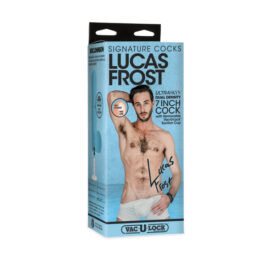 Lucas Frost Dildo 7in UltraSkyn w/Balls Vanilla, Doc Johnson