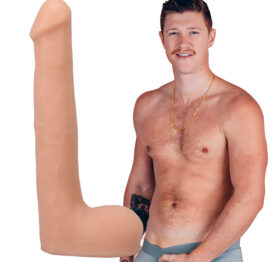Oliver Flynn Dildo 10in UltraSkyn w/Balls Vanilla, Doc Johnson