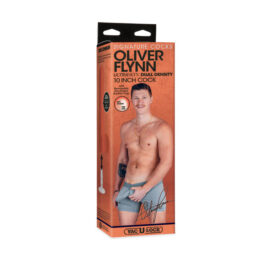 Oliver Flynn Dildo 10in UltraSkyn w/Balls Vanilla, Doc Johnson