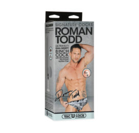 Roman Todd Dildo 8in UltraSkyn w/Balls Vanilla, Doc Johnson