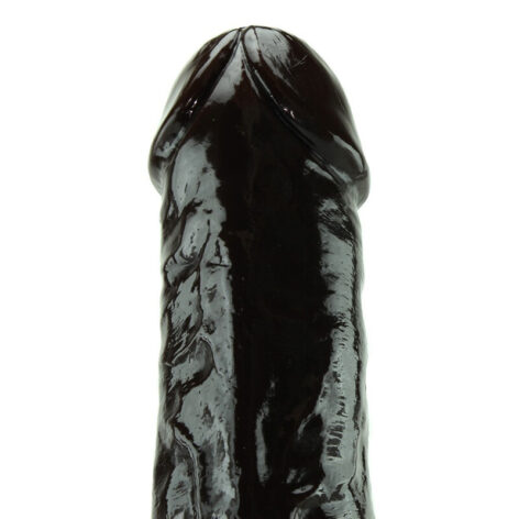 Cockzilla Dildo 17in Realistic w/Balls Black, Icon Brands