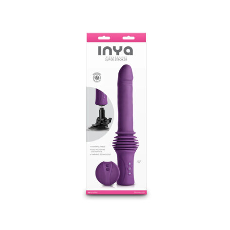 INYA Super Stroker Thrusting Vibrator Purple, NS Novelties