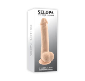 Selopa 7" Natural Feel Flexskin Dildo w/Balls Beige, Evolved