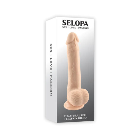 Selopa 7" Natural Feel Flexskin Dildo w/Balls Beige, Evolved