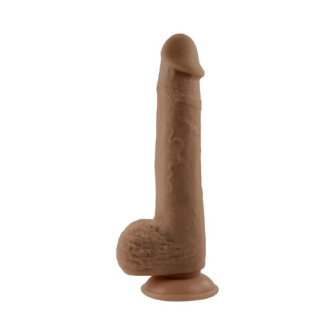 Selopa 7" Natural Feel Flexskin Dildo w/Balls Brown, Evolved