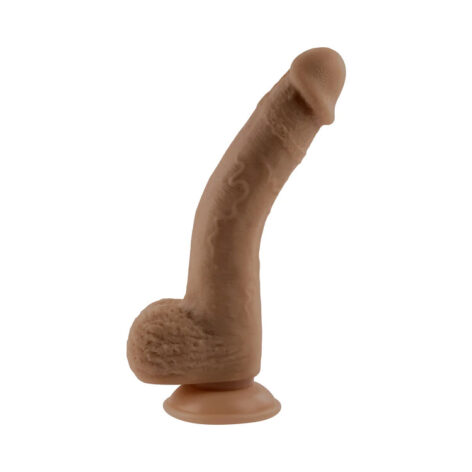 Selopa 7" Natural Feel Flexskin Dildo w/Balls Brown, Evolved