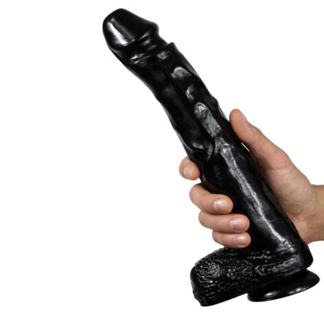 BBC Big Black Cock Ice Pick Dildo 13in w/Balls, Icon Brands