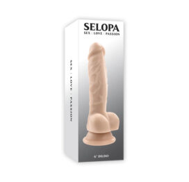 Selopa 6in Dildo w/Balls Beige, Evolved