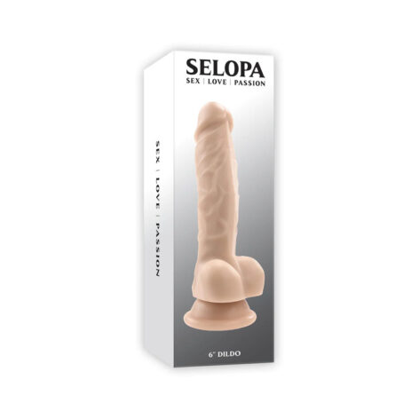 Selopa 6in Dildo w/Balls Beige, Evolved