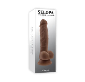 Selopa 6in Dildo w/Balls Brown, Evolved