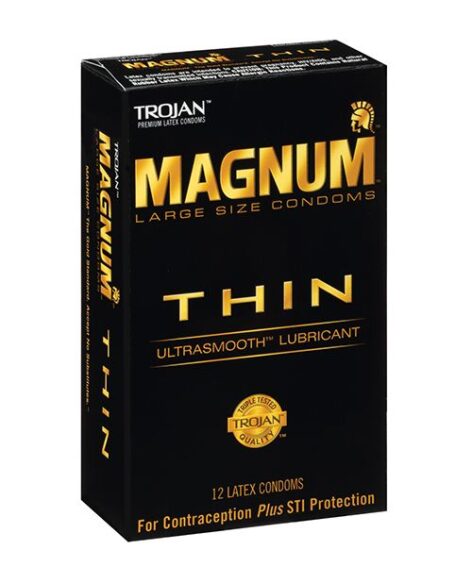 Trojan Magnum Thin Large Size Condoms 12 Pack