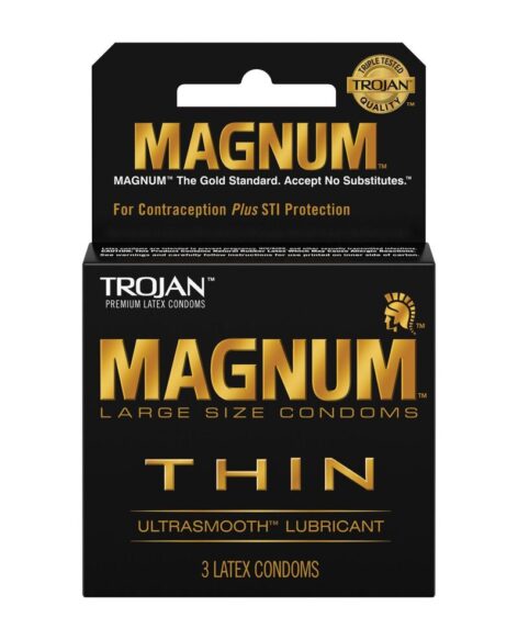 Trojan Magnum Thin Large Size Condoms 3 Pack