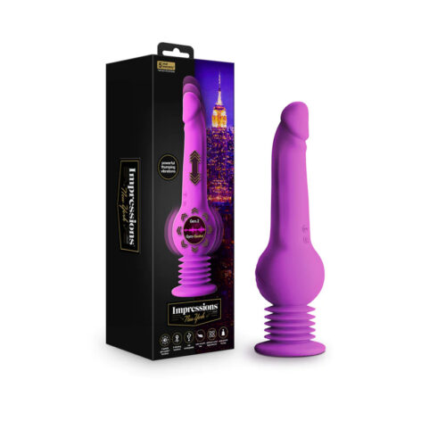 Impressions New York GyroQuake Thumping Dildo Purple, Blush