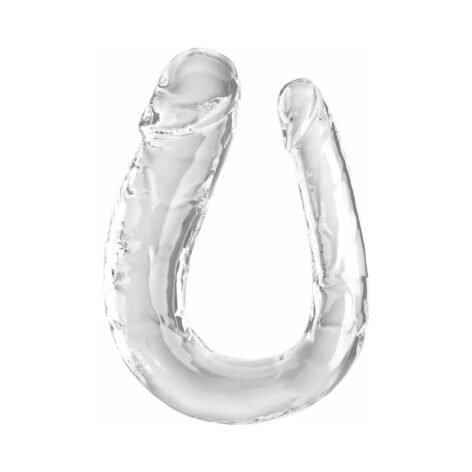 King Cock Large Double Trouble Dildo 17.5in Clear, Pipedream