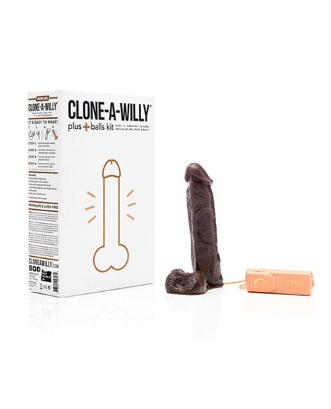 Clone-A-Willy Plus Balls Penis Cloning Kit Deep Brown