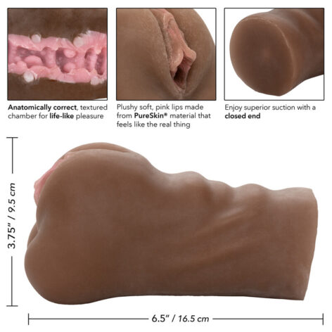 Stroke It Pocket Pussy Masturbator Brown, CalExotics