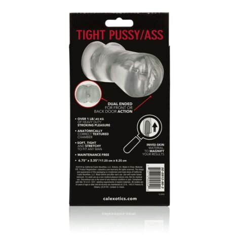Stroke It Tight Pussy & Ass Masturbator Clear, CalExotics