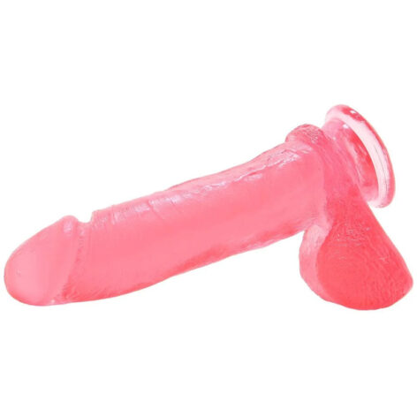 Crystal Jellies 8in Realistic Cock w/Balls Pink, Doc Johnson