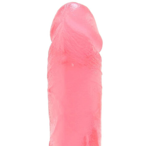 Crystal Jellies 8in Realistic Cock w/Balls Pink, Doc Johnson