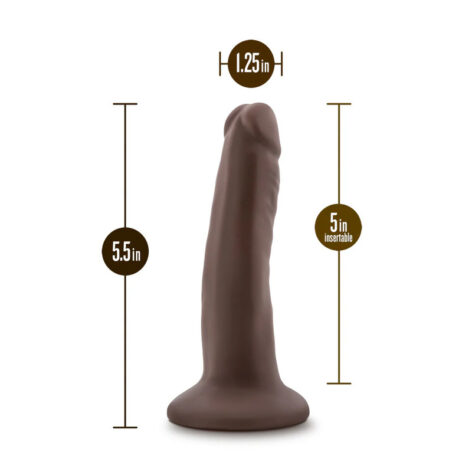 Dr. Skin Plus 5in Posable Dildo w/Suction Cup Chocolate