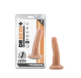 Dr. Skin Plus 5in Posable Dildo w/Suction Cup Vanilla