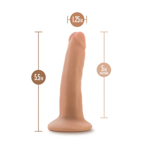 Dr. Skin Plus 5in Posable Dildo w/Suction Cup Vanilla