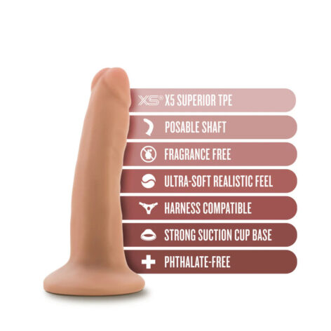 Dr. Skin Plus 5in Posable Dildo w/Suction Cup Vanilla