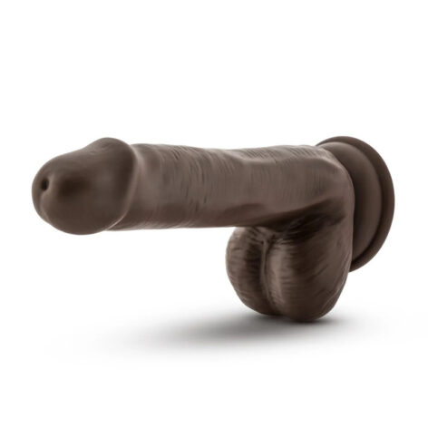 Dr. Skin Plus 6in Posable Dildo w/Balls Chocolate, Blush