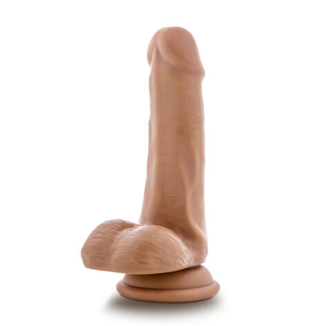 Dr. Skin Plus 6in Posable Dildo w/Balls Mocha, Blush