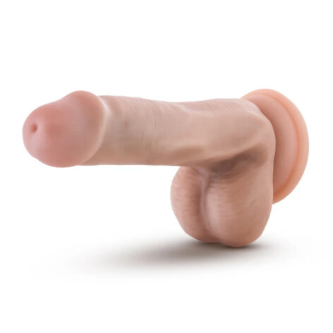 Dr. Skin Plus 6in Posable Dildo w/Balls Vanilla, Blush