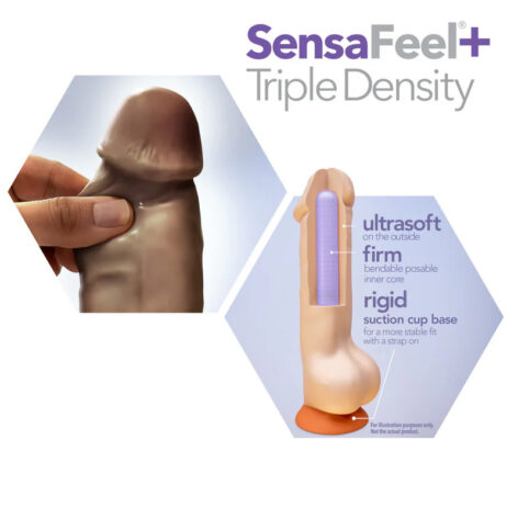 Dr. Skin Plus 6in Posable Dildo w/Suction Cup Chocolate