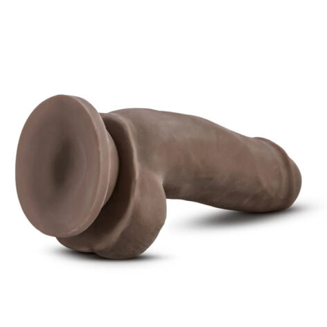 Dr. Skin Plus 7in Girthy Posable Dildo w/Balls Chocolate