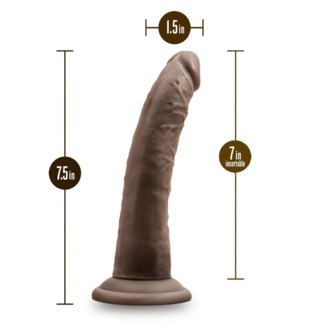 Dr. Skin Plus 7in Posable Dildo w/Suction Cup Chocolate