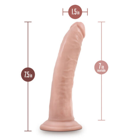 Dr. Skin Plus 7in Posable Dildo w/Suction Cup Vanilla