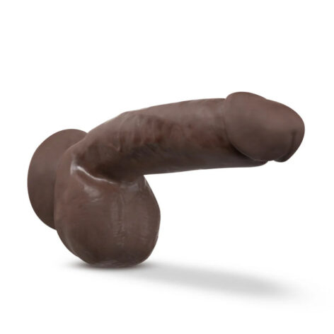 Dr. Skin Plus 8in Posable Thick Dildo w/Balls Chocolate