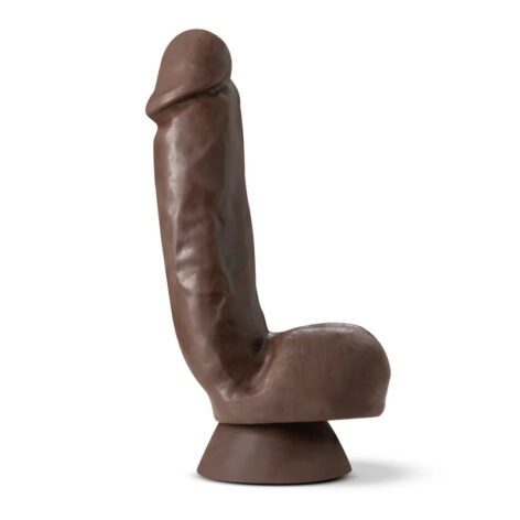 Dr. Skin Plus 8in Posable Thick Dildo w/Balls Chocolate
