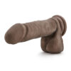 Dr. Skin Plus 9in Girthy Posable Dildo w/Balls Chocolate