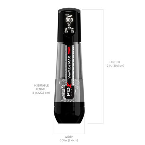 PDX Elite ViewTube Max View See-Thru Suction Stroker
