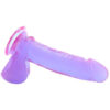 Crystal Jellies 7in Realistic Cock w/Balls Purple, Doc Johnson