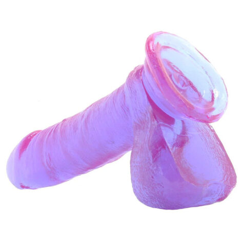 Crystal Jellies 7in Realistic Cock w/Balls Purple, Doc Johnson